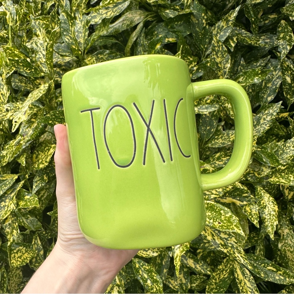 Rae Dunn Green "toxic" Artisan Collection Ceramic Mug/Cup Halloween Spooky
